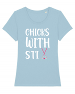 Chicks With Stix Tricou mânecă scurtă guler larg fitted Damă Expresser