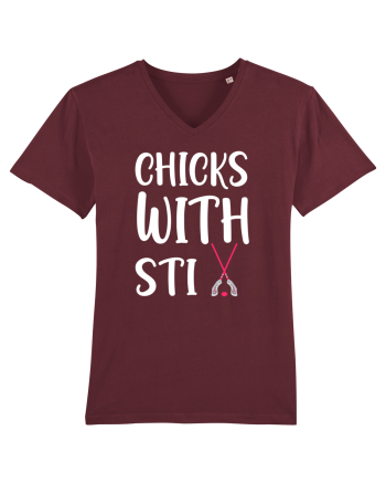 Chicks With Stix Burgundy