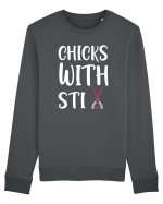 Chicks With Stix Bluză mânecă lungă Unisex Rise