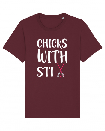 Chicks With Stix Burgundy