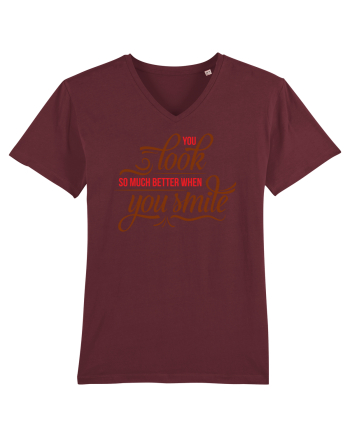 Arăți mai bine când zâmbești Burgundy