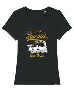 Choo Choo Tricou mânecă scurtă guler larg fitted Damă Expresser