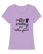 Coffee Scrubs Tricou mânecă scurtă guler larg fitted Damă Expresser