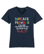 Daycare Provider Tricou mânecă scurtă guler V Bărbat Presenter