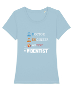 Dentist Tricou mânecă scurtă guler larg fitted Damă Expresser