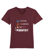 Dentist Tricou mânecă scurtă guler V Bărbat Presenter