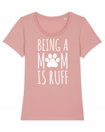 Dog Mom Tricou mânecă scurtă guler larg fitted Damă Expresser