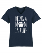 Dog Mom Tricou mânecă scurtă guler V Bărbat Presenter