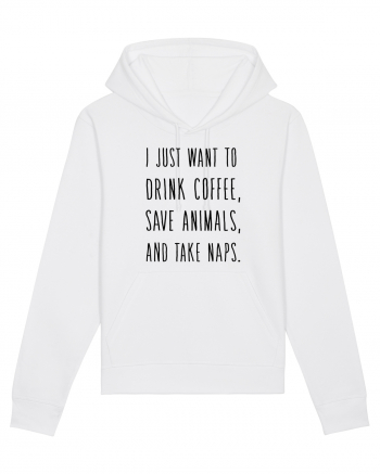 Drink Coffee Save Animals White