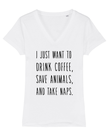 Drink Coffee Save Animals White