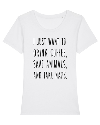 Drink Coffee Save Animals White