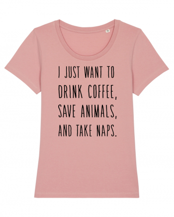 Drink Coffee Save Animals Canyon Pink