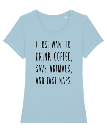 Drink Coffee Save Animals Sky Blue
