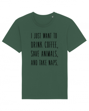 Drink Coffee Save Animals Bottle Green