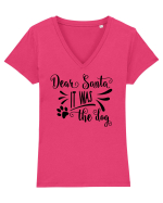 A fost câinele Tricou mânecă scurtă guler V Damă Evoker
