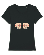 Feminists Tricou mânecă scurtă guler larg fitted Damă Expresser