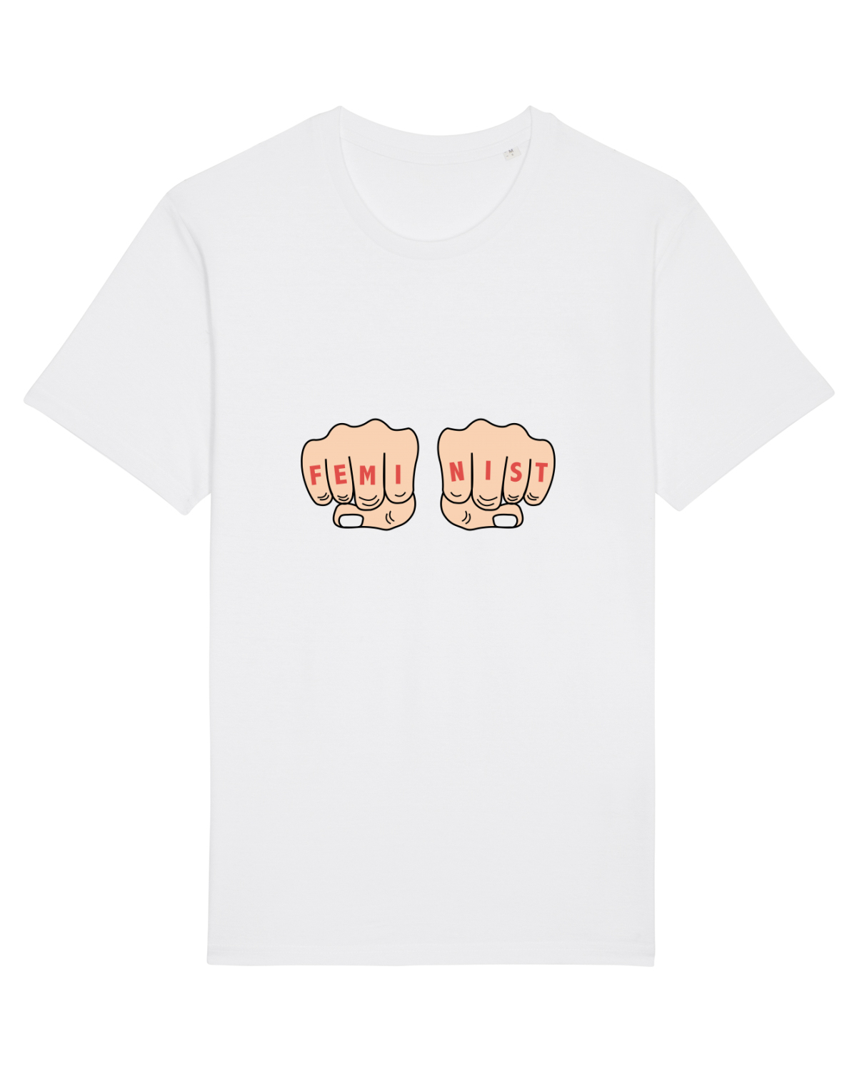 Tricou mânecă scurtă Unisex Rocker White