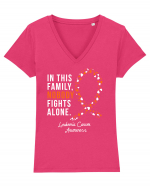 Fight Cancer Tricou mânecă scurtă guler V Damă Evoker