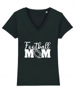 Footbal Mom Tricou mânecă scurtă guler V Damă Evoker