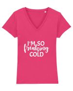 Freaking Cold Tricou mânecă scurtă guler V Damă Evoker