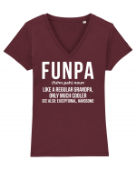 Funpa Grandpa Tricou mânecă scurtă guler V Damă Evoker