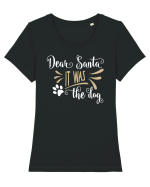 A fost câinele Tricou mânecă scurtă guler larg fitted Damă Expresser