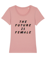Future is Female Tricou mânecă scurtă guler larg fitted Damă Expresser