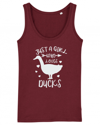 Just a Girl who Loves Ducks Burgundy
