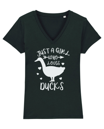 Just a Girl who Loves Ducks Black