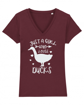 Just a Girl who Loves Ducks Burgundy