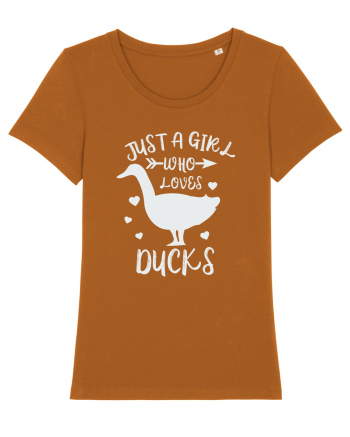 Just a Girl who Loves Ducks Roasted Orange