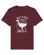 Just a Girl who Loves Ducks Tricou mânecă scurtă Unisex Rocker