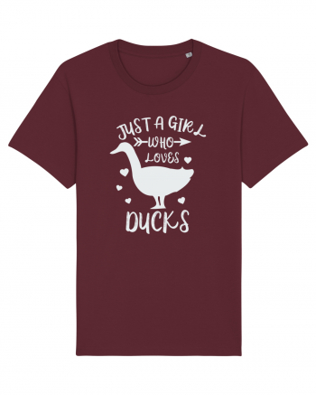 Just a Girl who Loves Ducks Burgundy