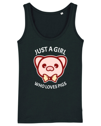 Just a Girl who Loves Pigs Black