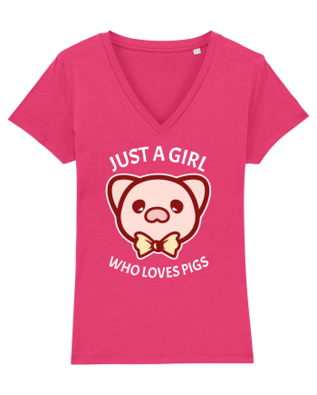 Just a Girl who Loves Pigs Raspberry