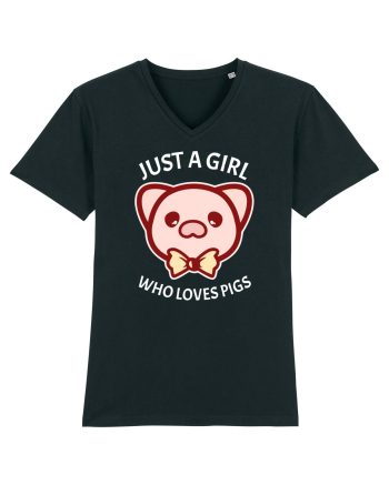 Just a Girl who Loves Pigs Black