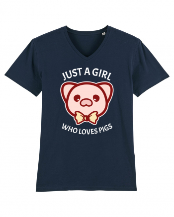 Just a Girl who Loves Pigs French Navy
