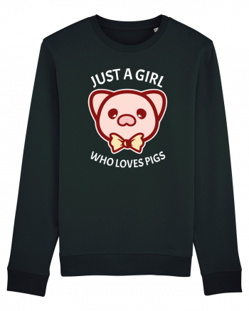 Just a Girl who Loves Pigs Black