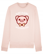 Just a Girl who Loves Pigs Bluză mânecă lungă Unisex Rise