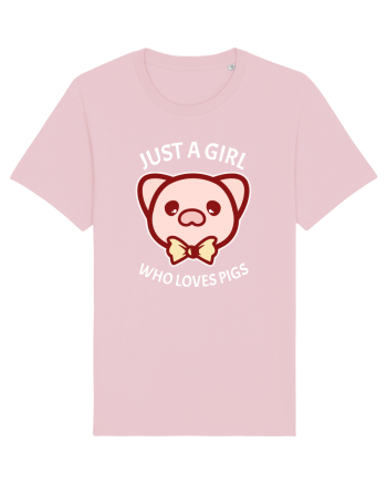 Just a Girl who Loves Pigs Cotton Pink