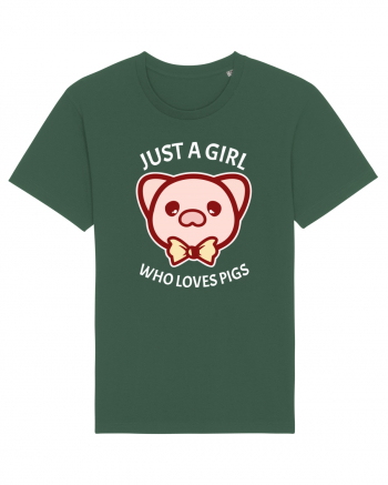 Just a Girl who Loves Pigs Bottle Green