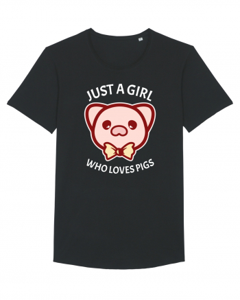 Just a Girl who Loves Pigs Black