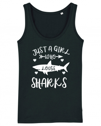 Just a Girl who Loves Sharks Black