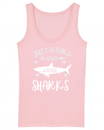 Just a Girl who Loves Sharks Cotton Pink