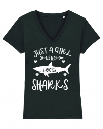 Just a Girl who Loves Sharks Black