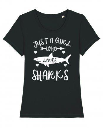 Just a Girl who Loves Sharks Black