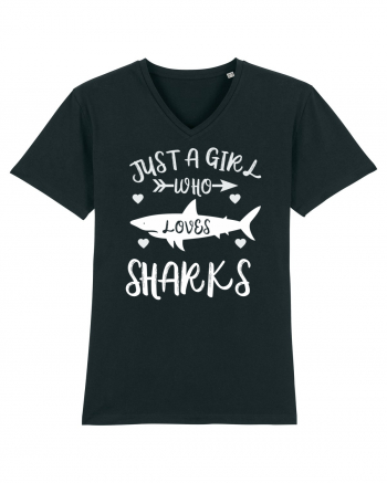 Just a Girl who Loves Sharks Black