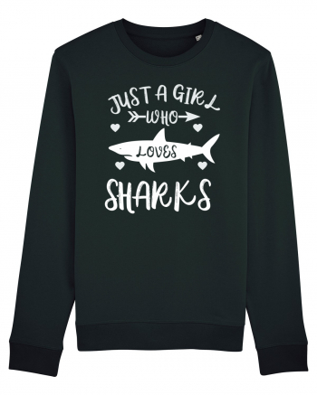 Just a Girl who Loves Sharks Black