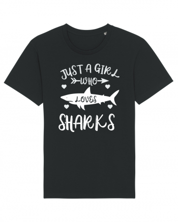 Just a Girl who Loves Sharks Black