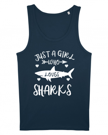 Just a Girl who Loves Sharks Navy